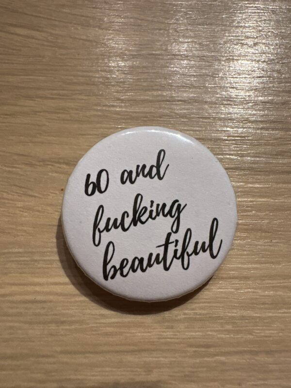 60 års button