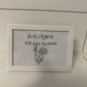 Påfugl geriljabroderi
