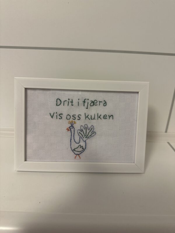 Påfugl geriljabroderi