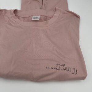 Titslinje t shirt gammelrosa