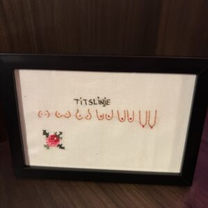 En enkel Titslinje geriljabroderi