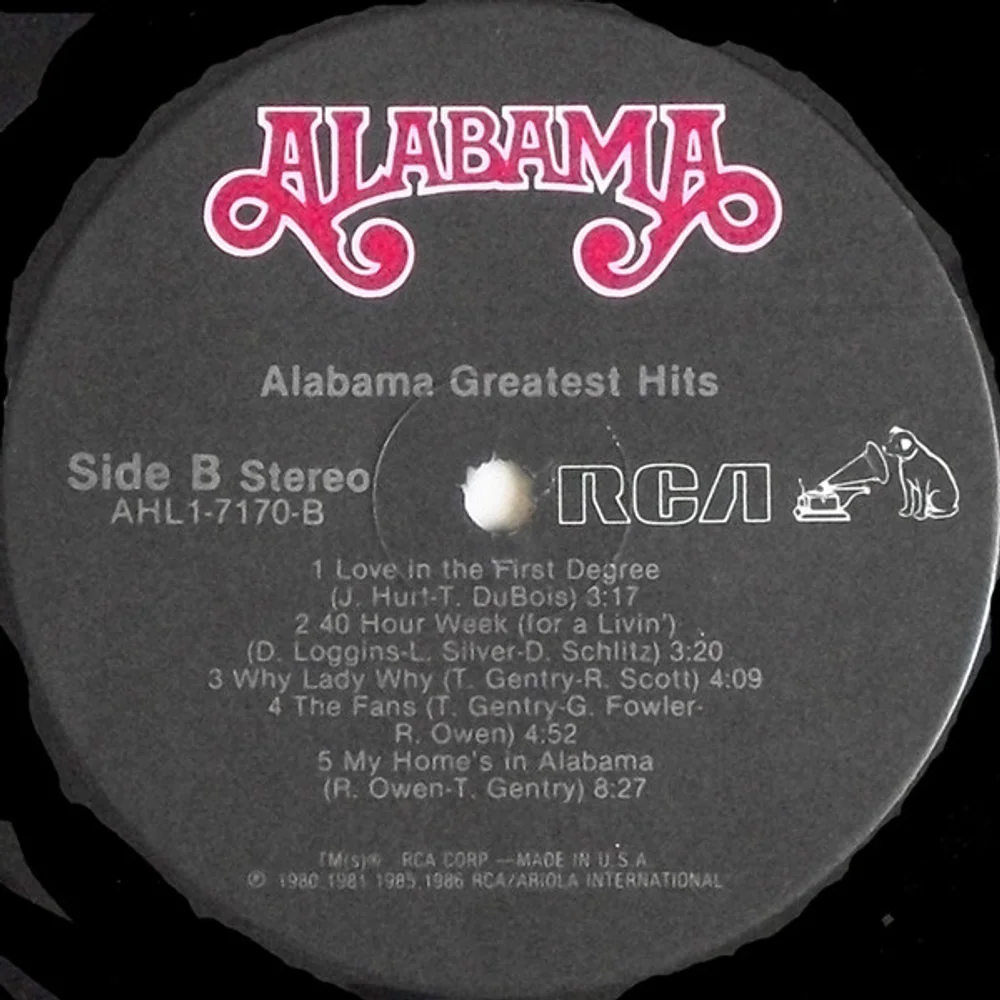 Alabama - Alabama Greatest Hits (AHL1-7170)