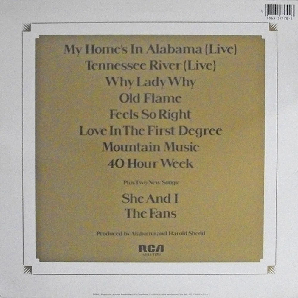 Alabama - Alabama Greatest Hits (AHL1-7170)
