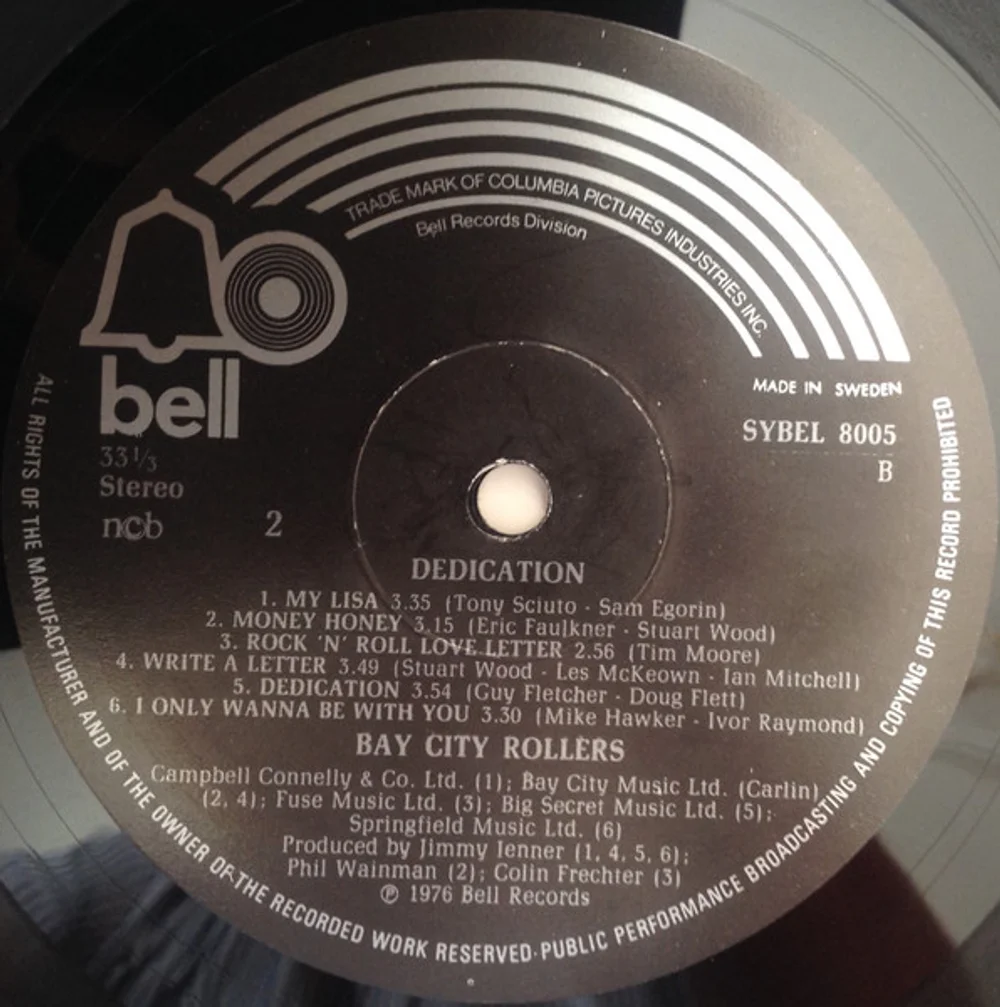 Bay City Rollers - Dedication (SYBEL 8005)