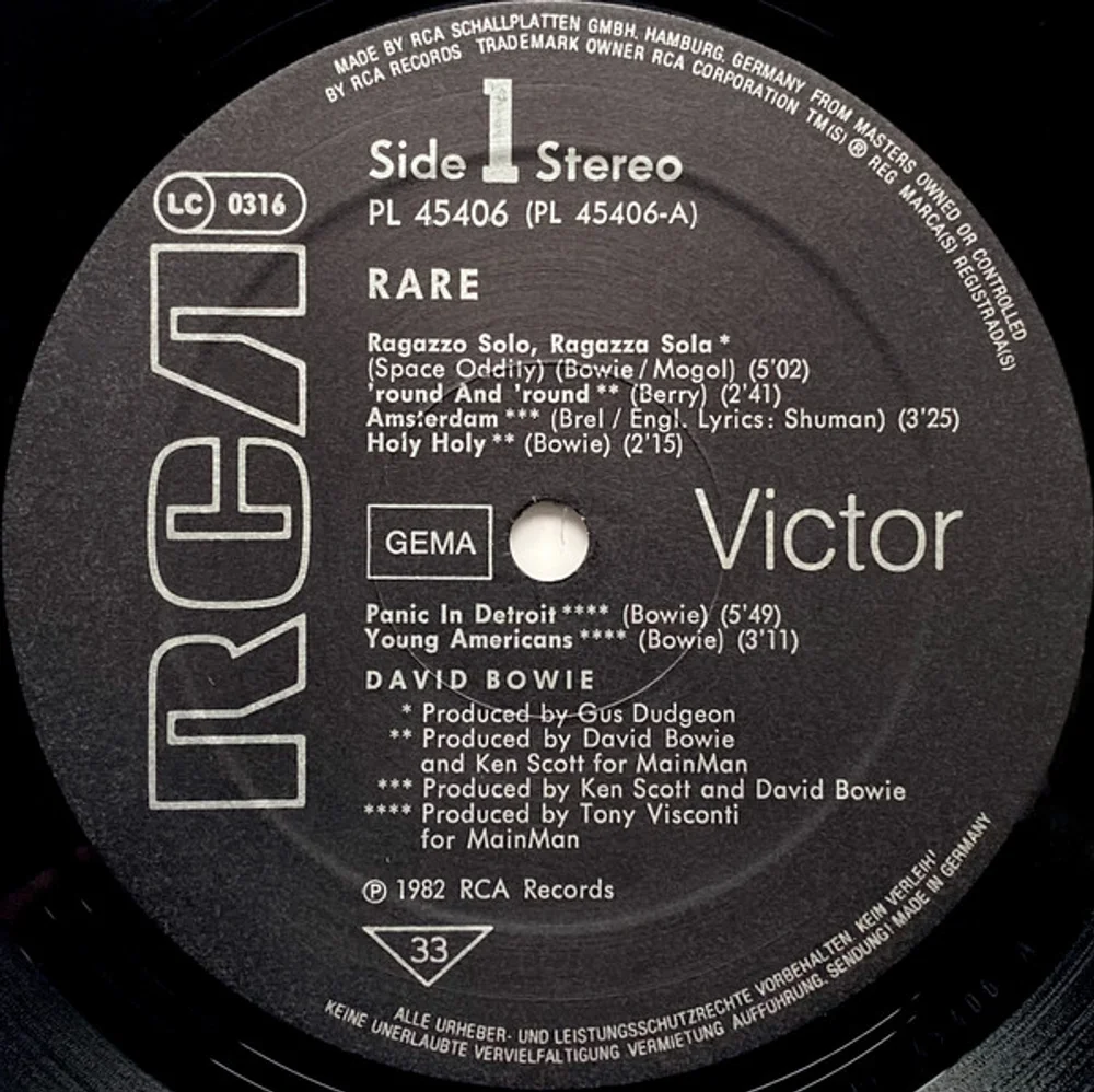 Bowie* - Rare (PL 45406)