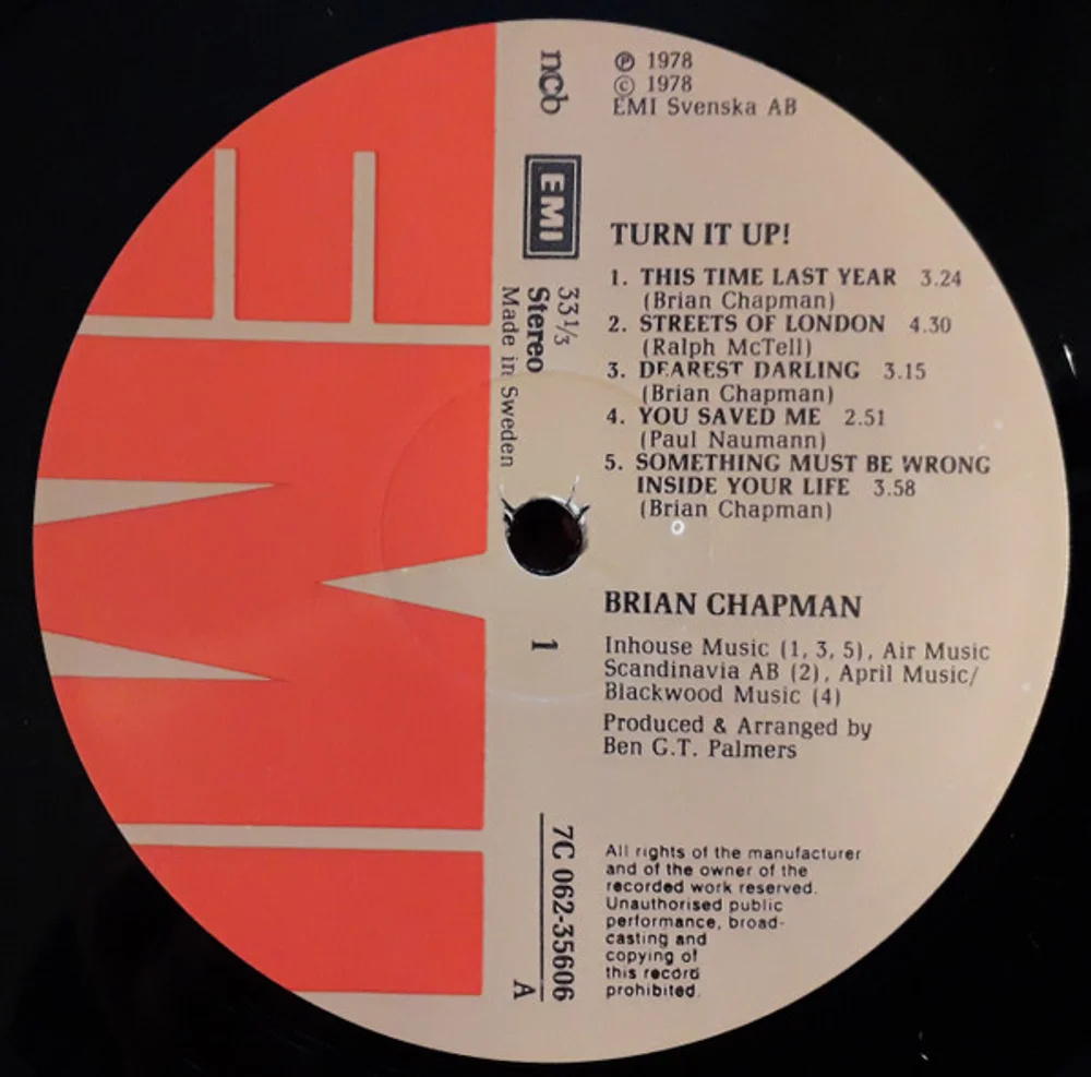 Brian Chapman - Turn It Up! (7C 062-35606)