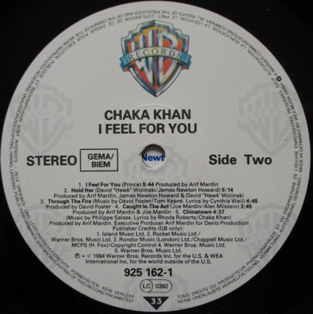 Chaka Khan - I Feel For You (925 162-1)
