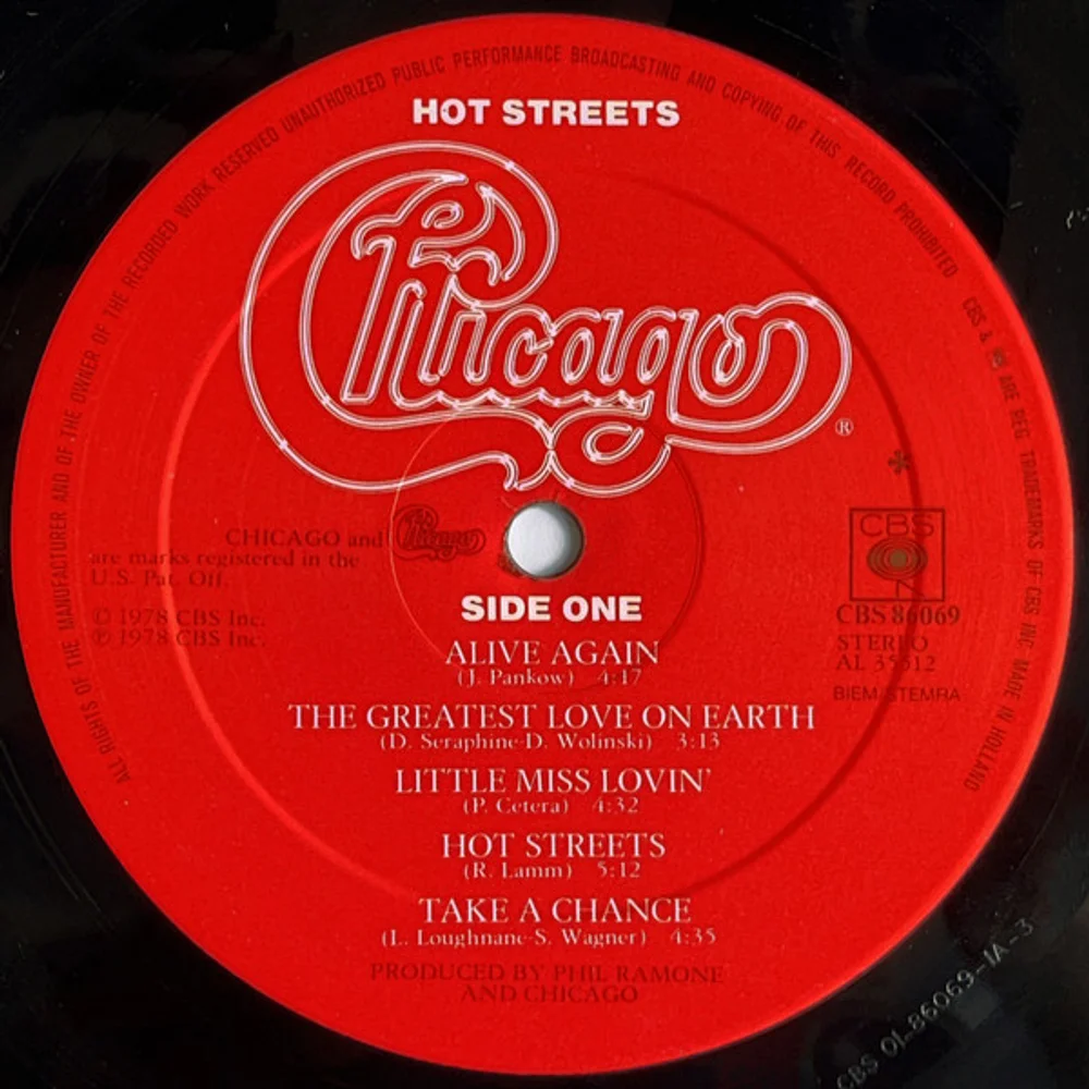 Chicago (2) - Hot Streets (CBS 86069)