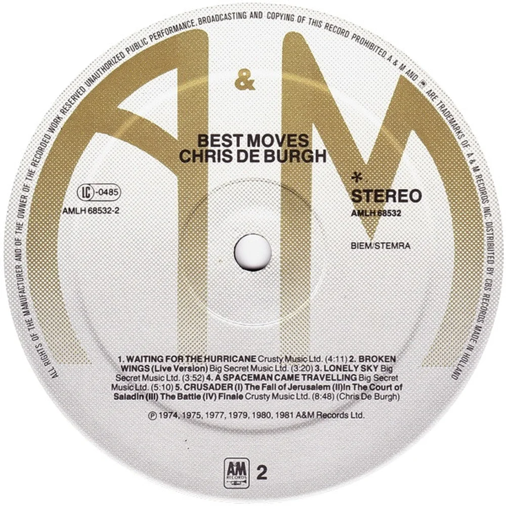 Chris de Burgh - Best Moves (AMLH 68532)