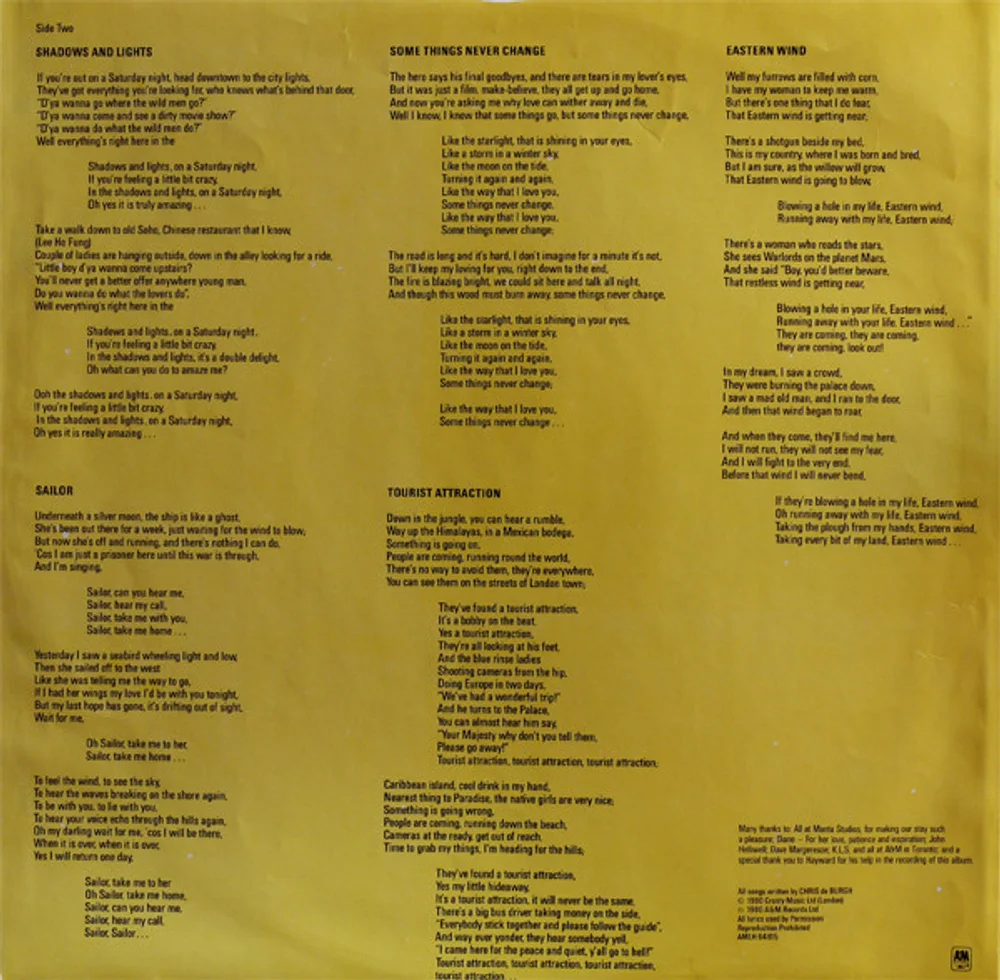 Chris de Burgh - Eastern Wind (AMLH 64815)
