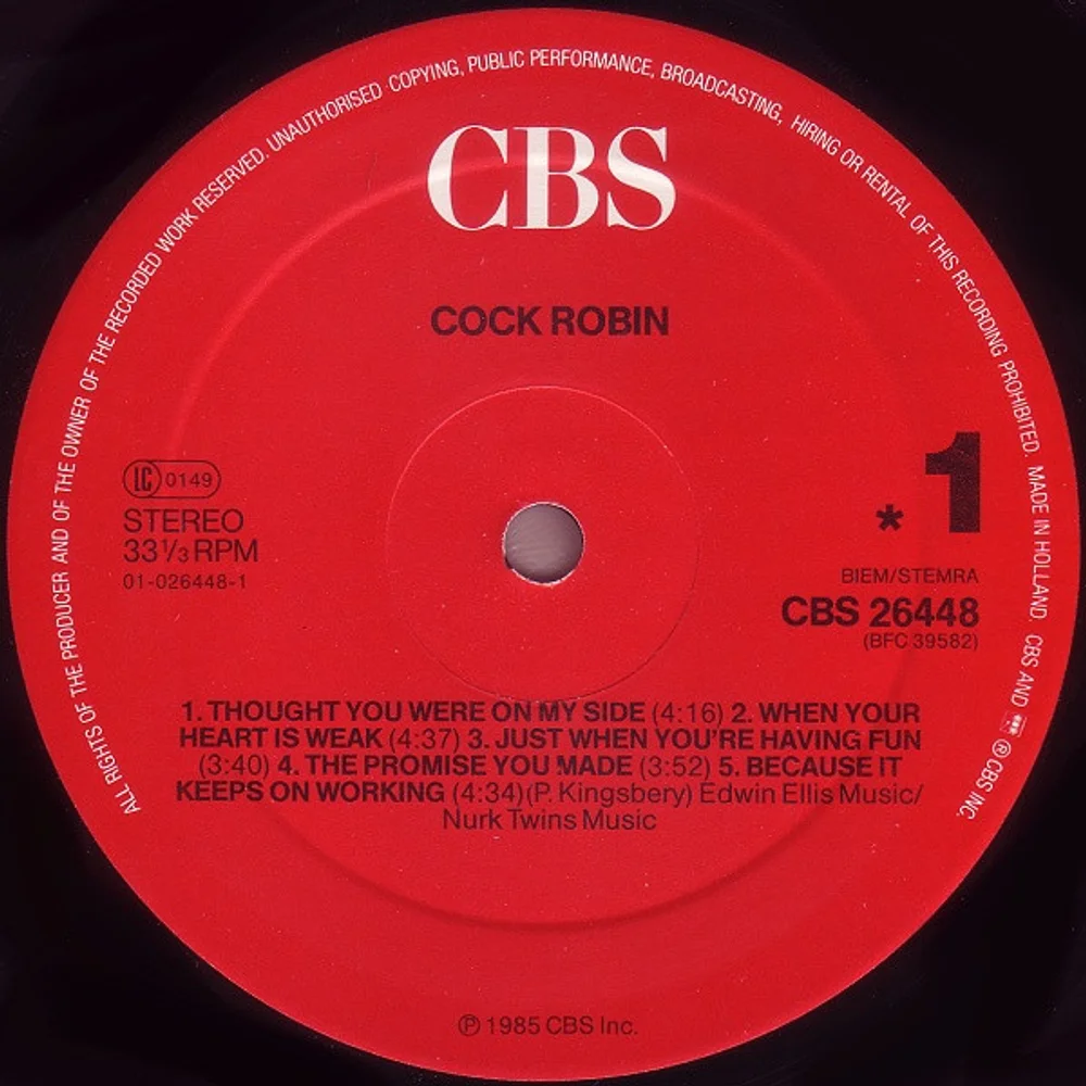 Cock Robin - Cock Robin (26448)