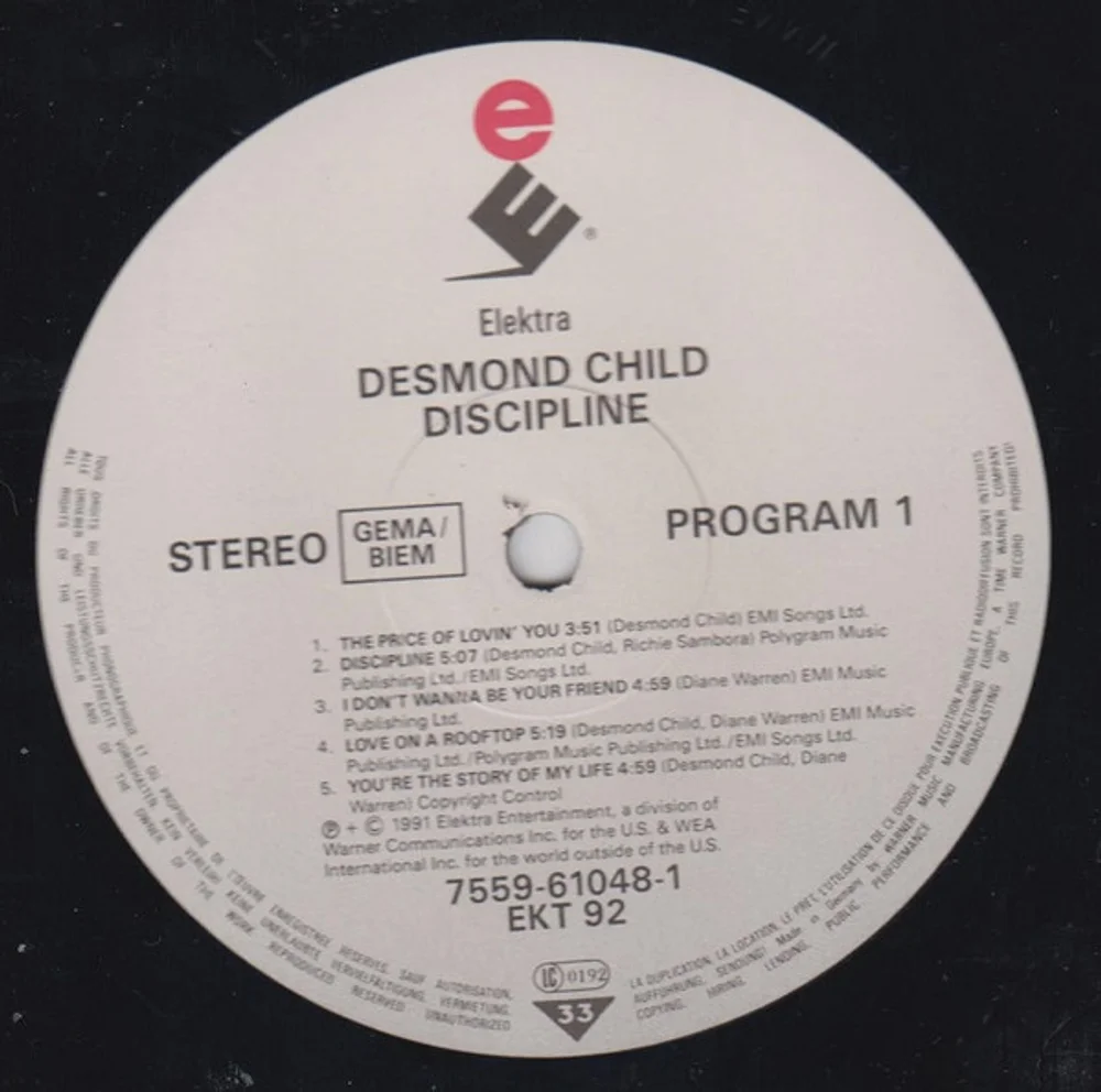 Desmond Child - Discipline (EKT 92)