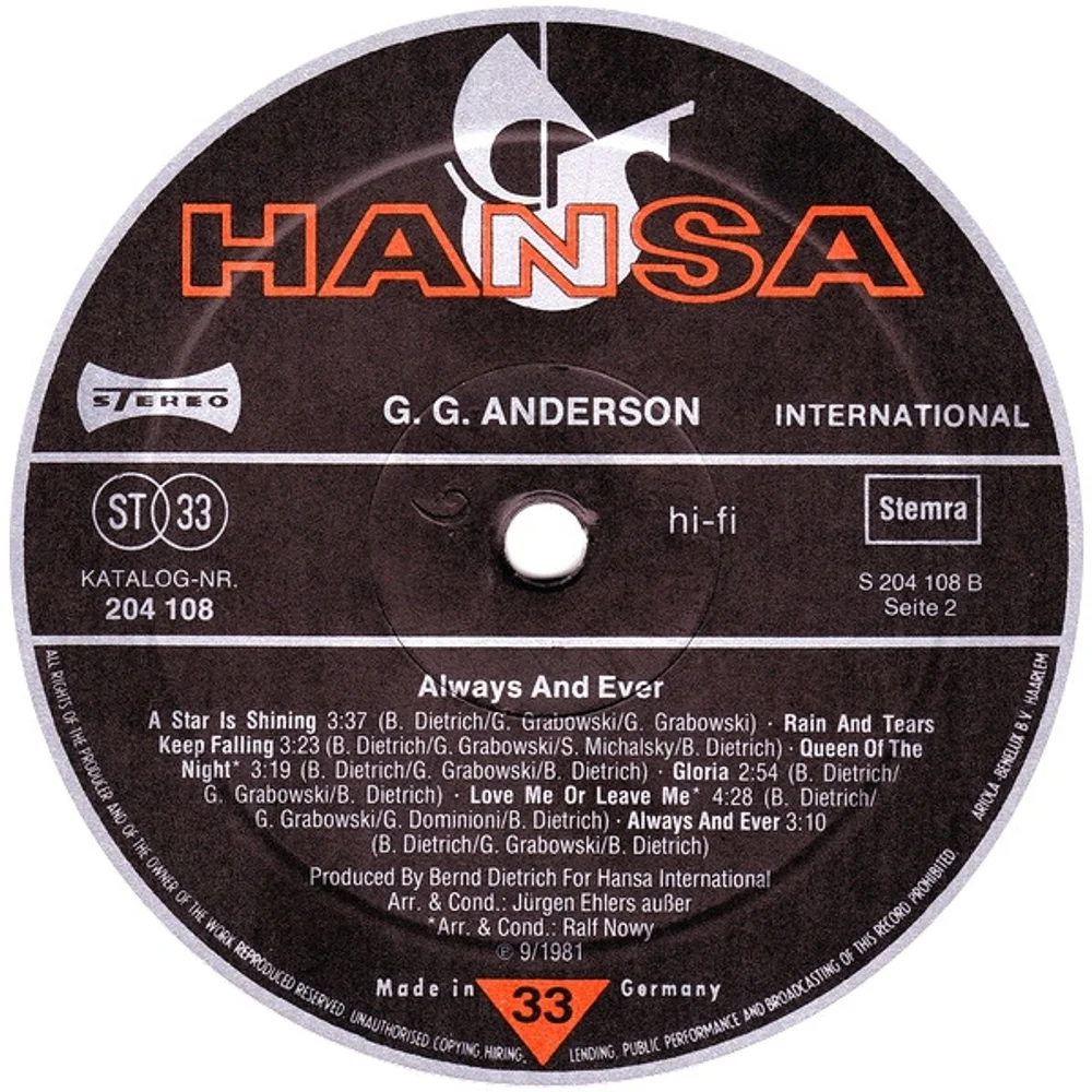 G.G. Anderson - Always And Ever (204 108)
