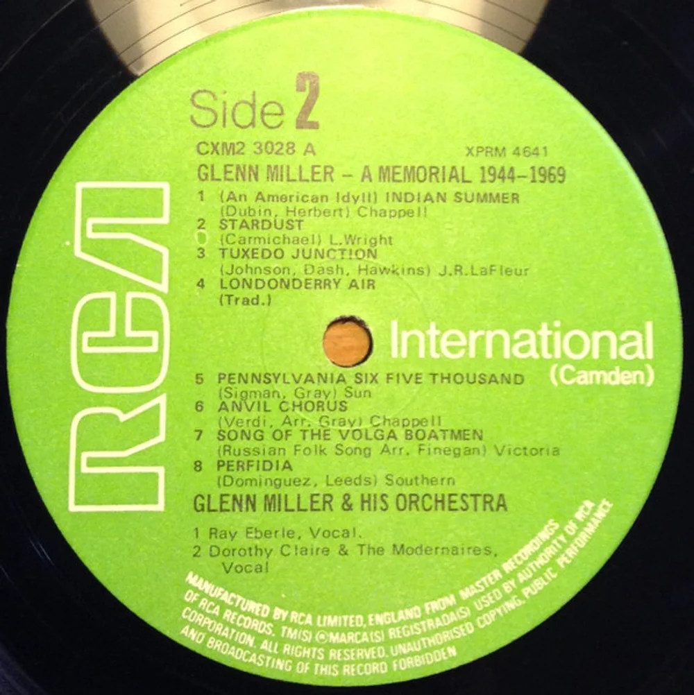Glenn Miller And His Orchestra - Glenn Miller - A Memorial 1944-1969 (CXM2-3028)