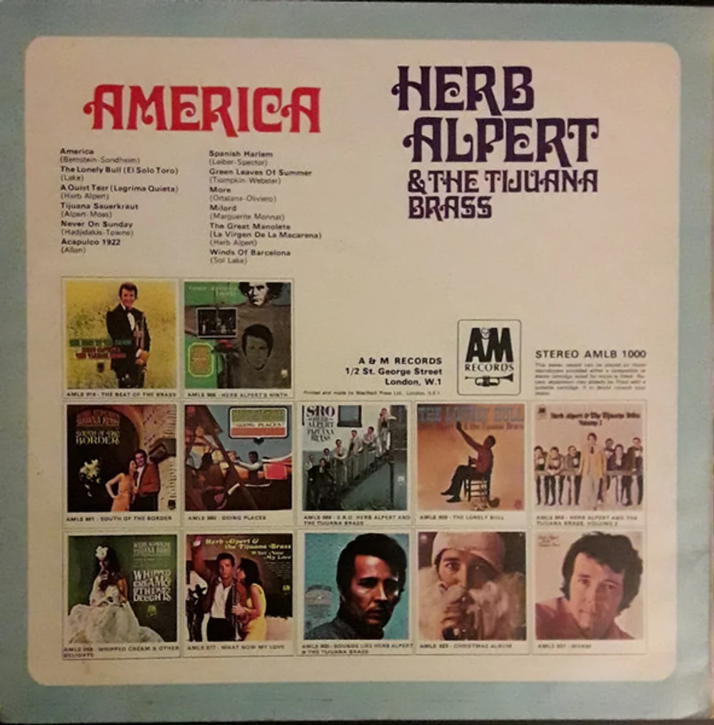 Herb Alpert & The Tijuana Brass - America (AMLB 1000)