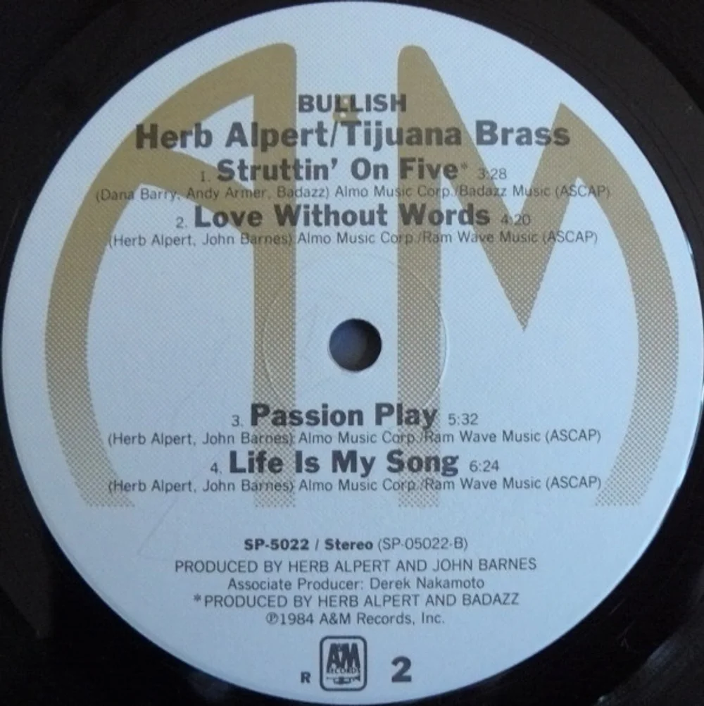 Herb Alpert / Tijuana Brass* - Bullish (SP-5022)