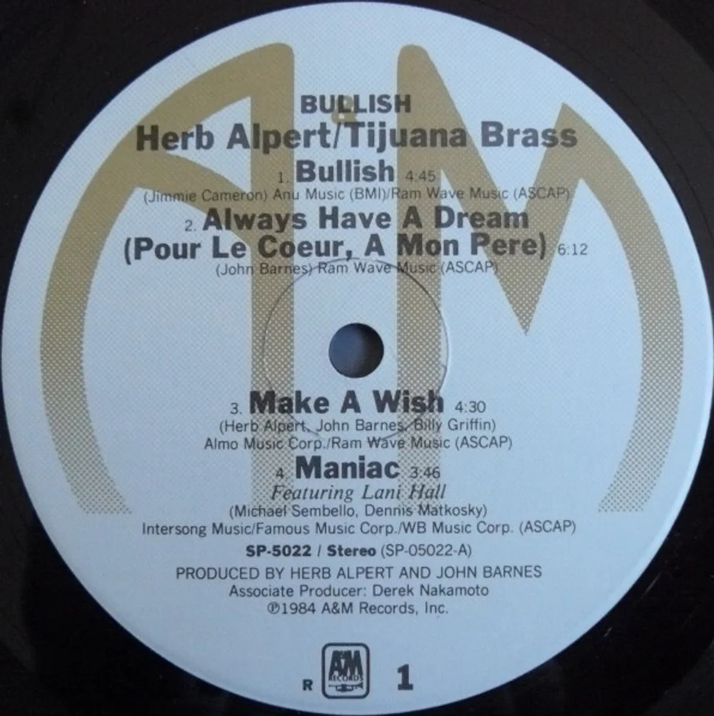 Herb Alpert / Tijuana Brass* - Bullish (SP-5022)