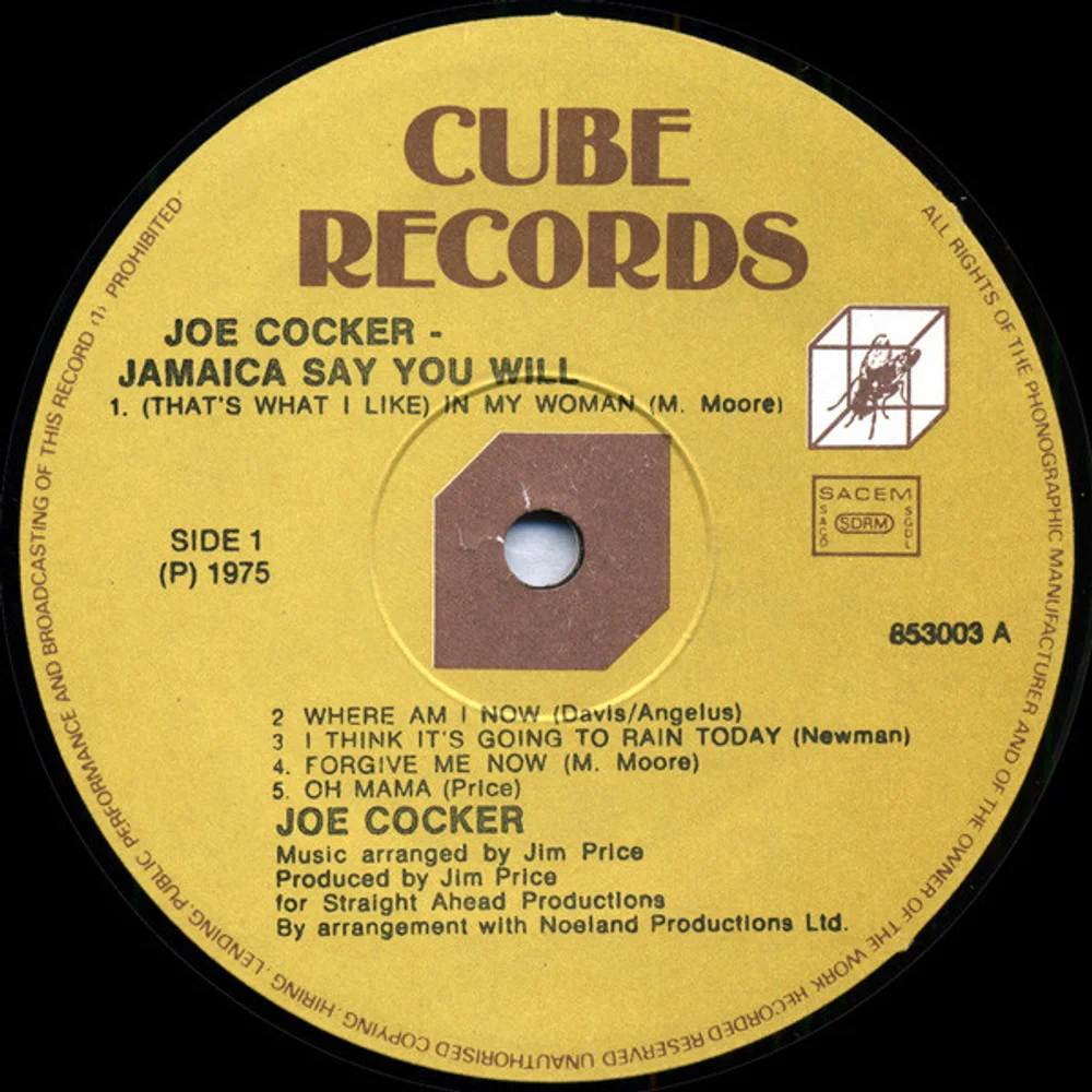 Joe Cocker - Jamaica Say You Will (853003)