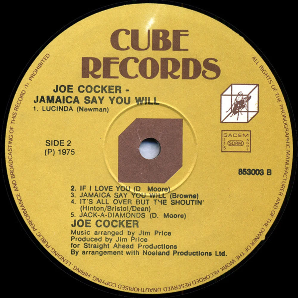Joe Cocker - Jamaica Say You Will (853003)