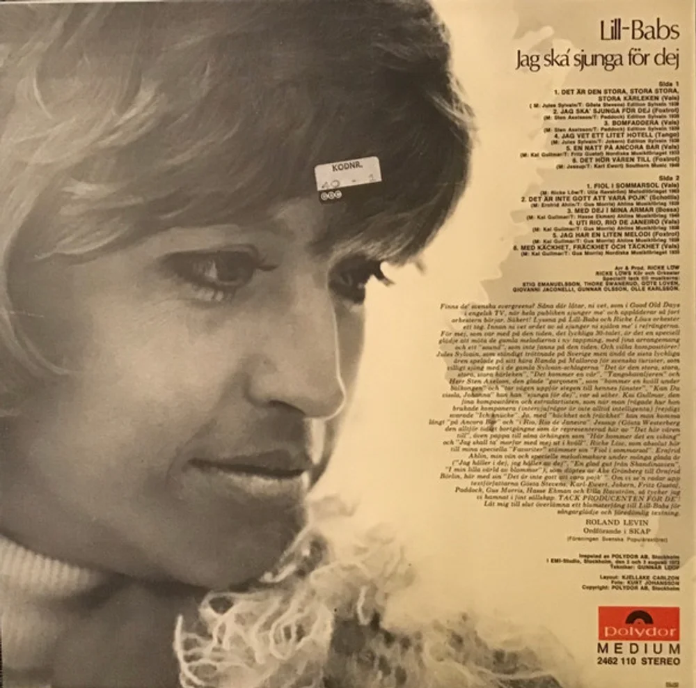 Lill-Babs - Jag Ska' Sjunga För Dej (2462 110)