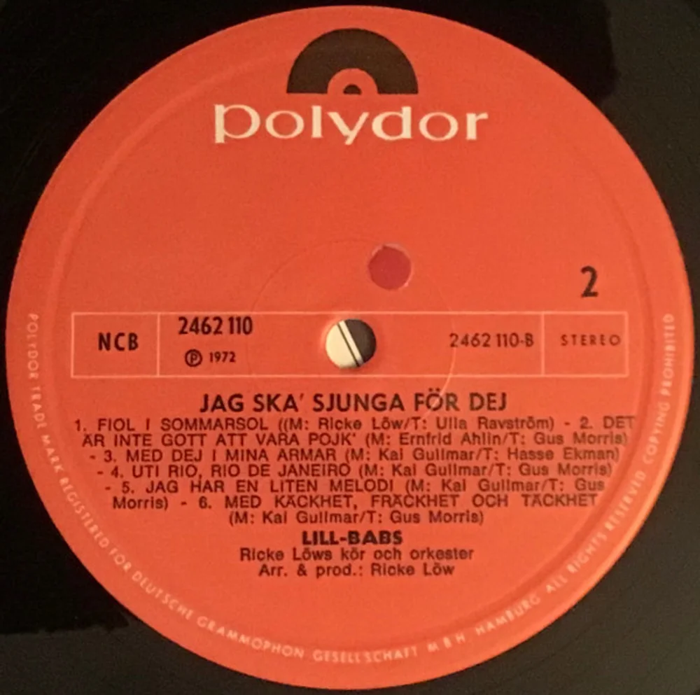 Lill-Babs - Jag Ska' Sjunga För Dej (2462 110)