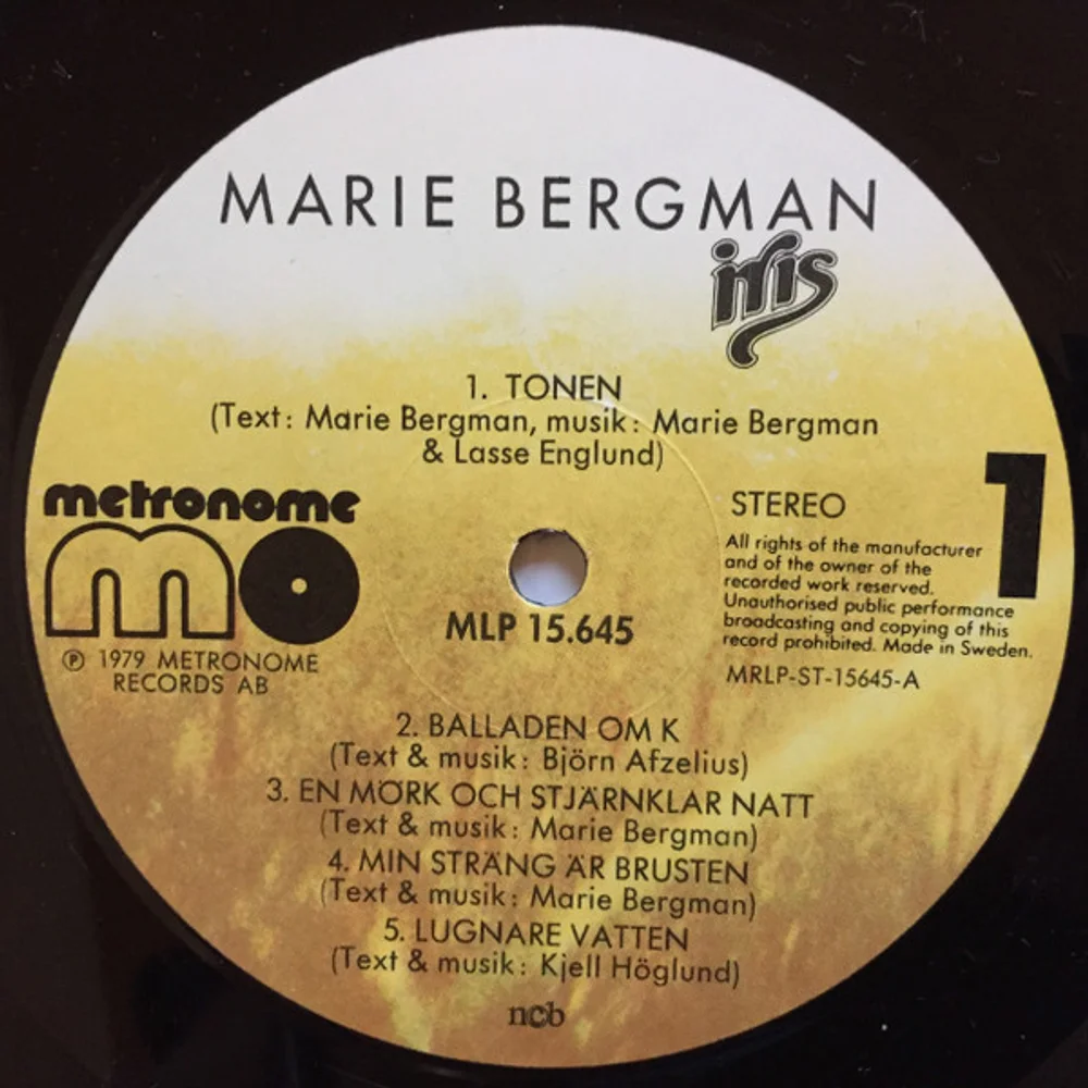 Marie Bergman - Iris (MLP 15.645)