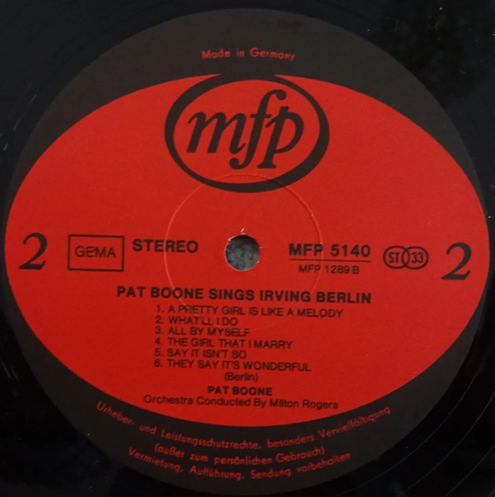 Pat Boone - Pat Boone Sings Irving Berlin (MFP 5140)