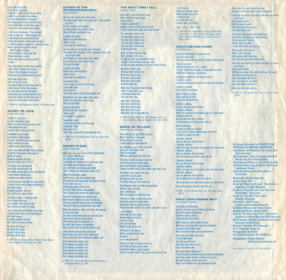 Peter Cetera - Solitude / Solitaire (925 474-1)