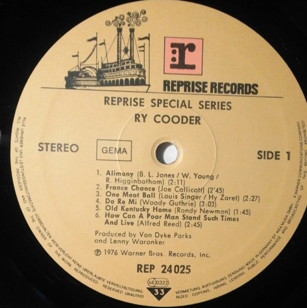 Ry Cooder - Ry Cooder (REP 24 025)