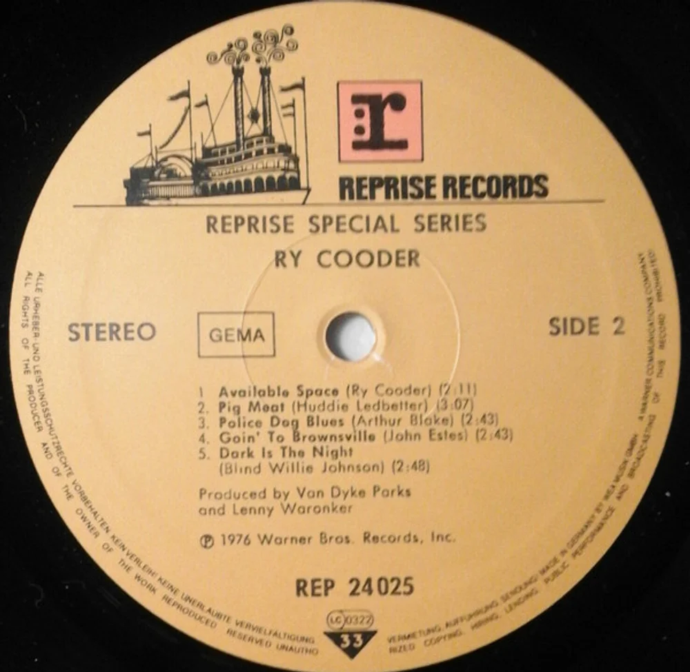 Ry Cooder - Ry Cooder (REP 24 025)