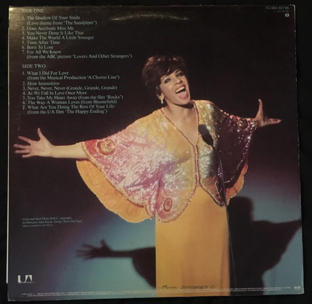 Shirley Bassey - What I Did For Love (7C 062-82796)