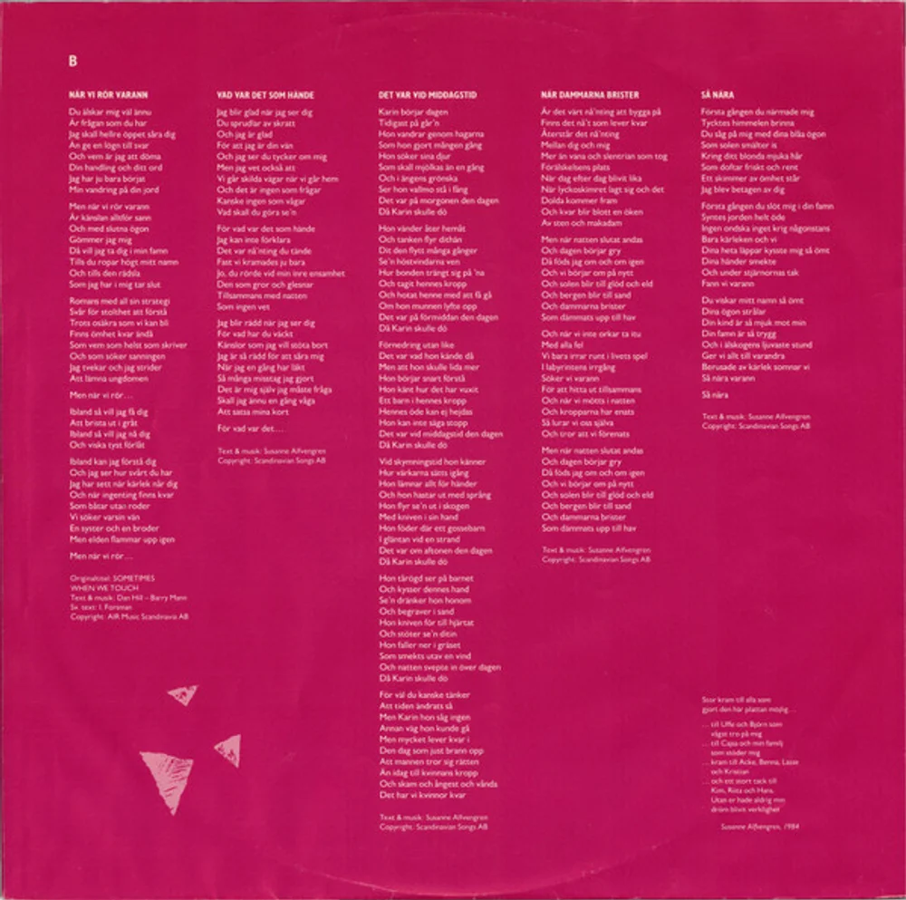 Susanne Alfvengren - Magneter (HAWK LP 2114)