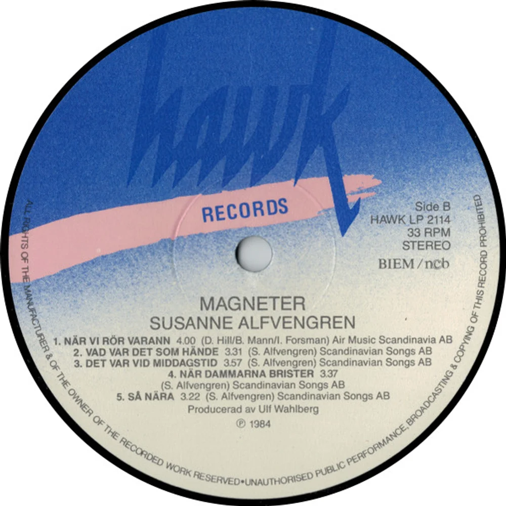 Susanne Alfvengren - Magneter (HAWK LP 2114)