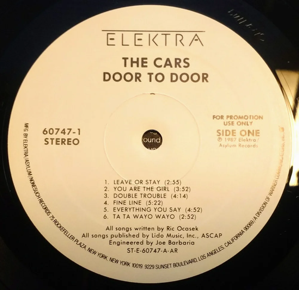 The Cars - Door To Door (60747-1)