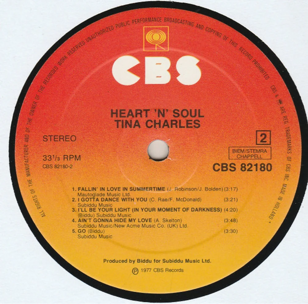 Tina Charles - Heart 'n' Soul (CBS 82180)