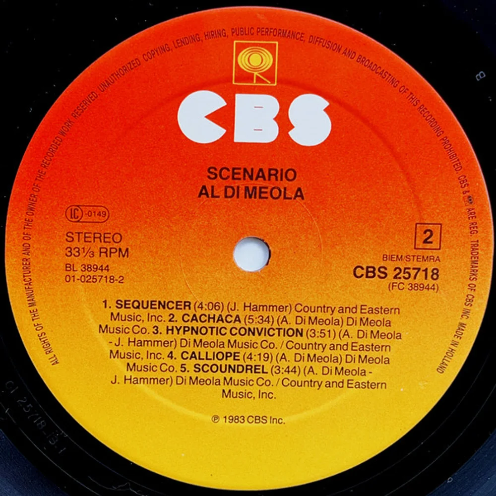 Al Di Meola - Scenario (CBS 25718)