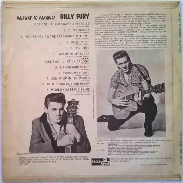 Billy Fury - Halfway To Paradise (ACL.1083)