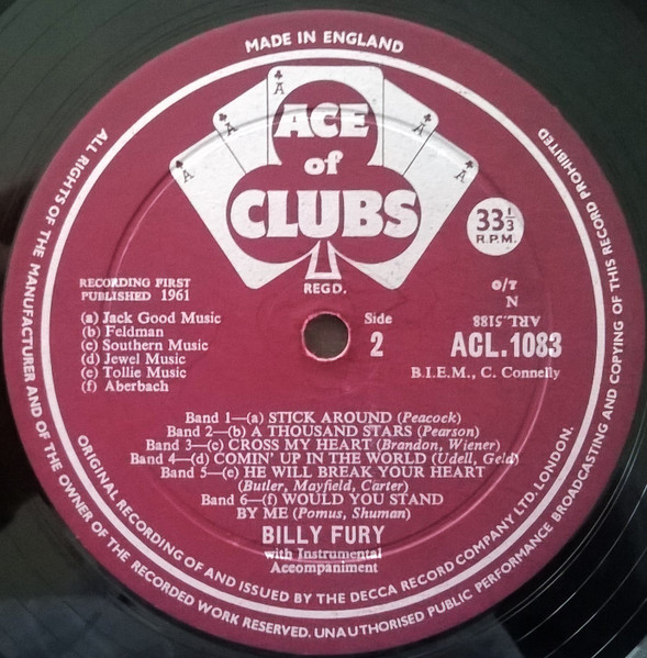 Billy Fury - Halfway To Paradise (ACL.1083)