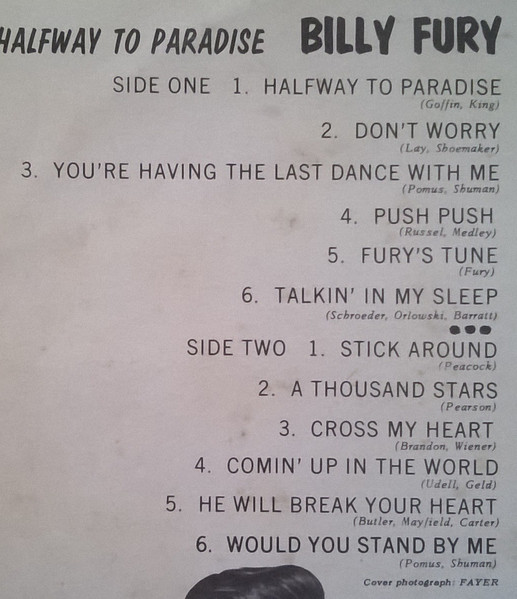Billy Fury - Halfway To Paradise (ACL.1083)