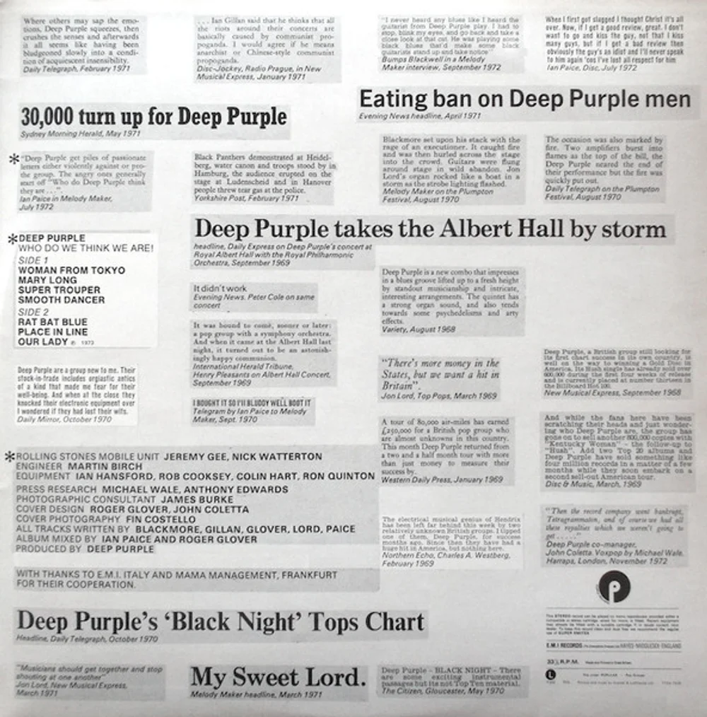 Deep Purple - Who Do We Think We Are (TPSA 7508)