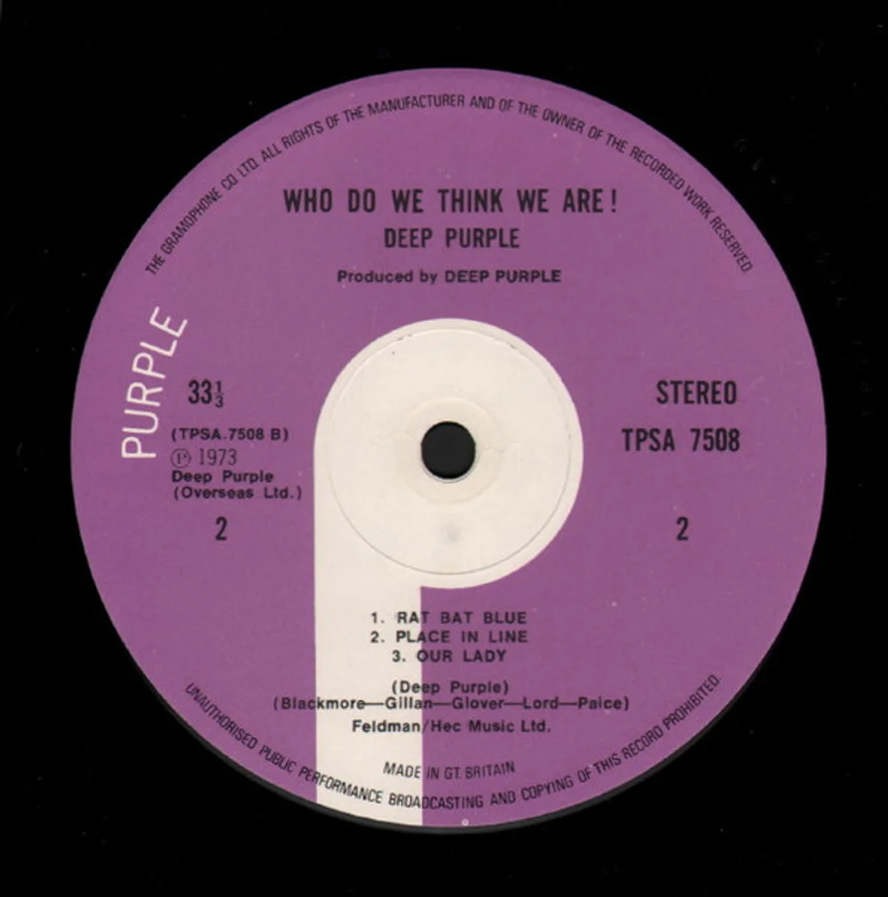 Deep Purple - Who Do We Think We Are (TPSA 7508)