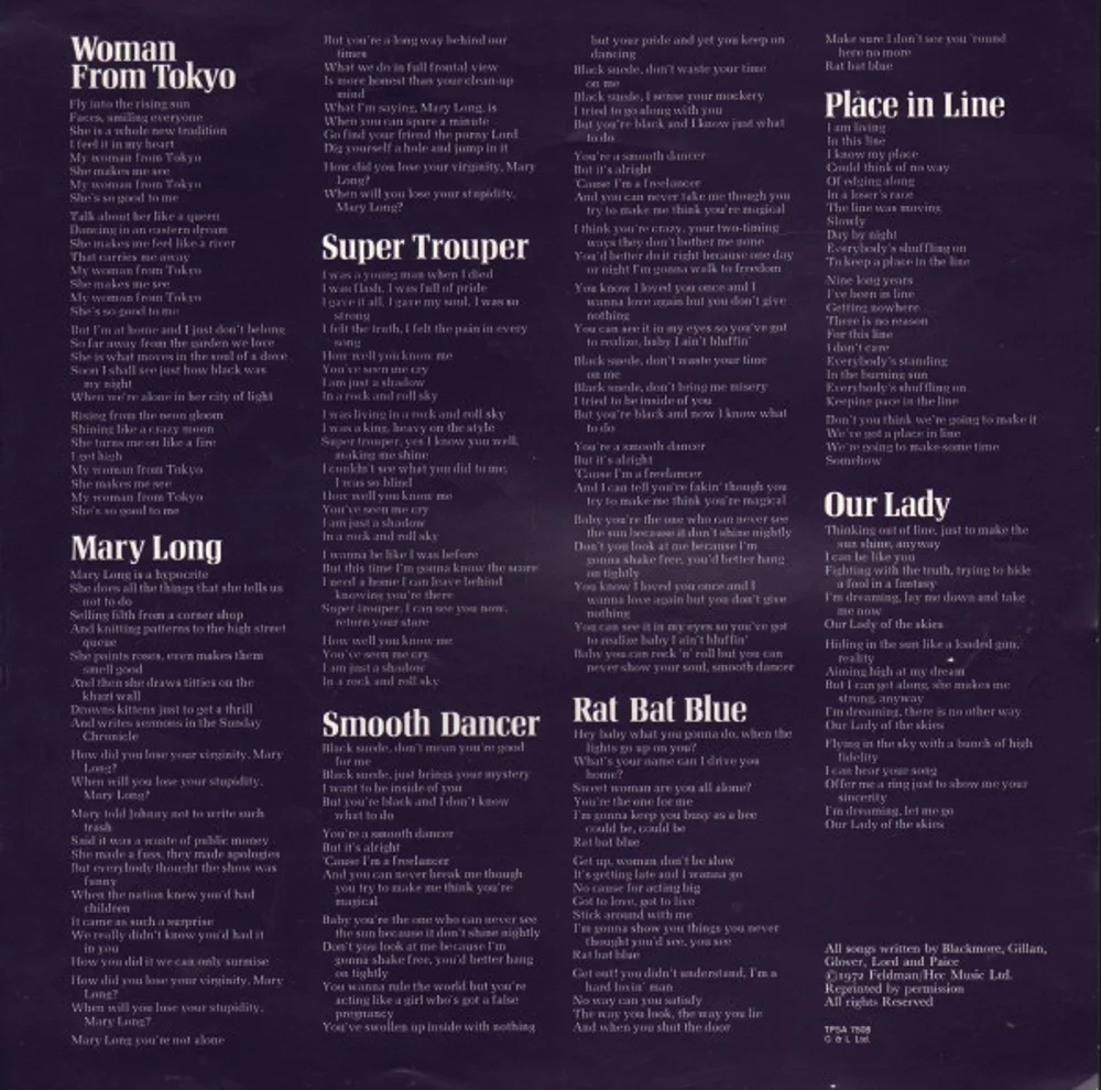 Deep Purple - Who Do We Think We Are (TPSA 7508)