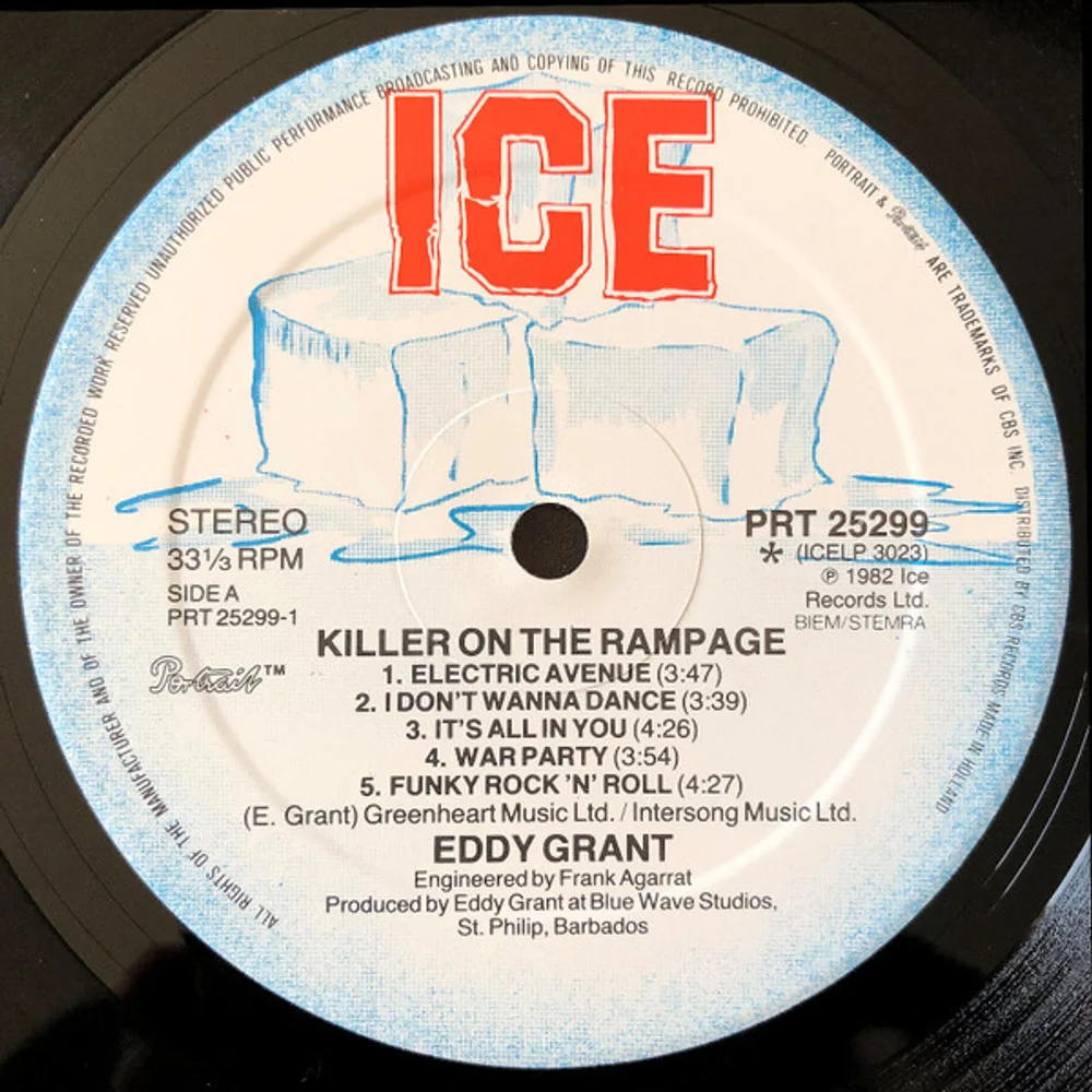 Eddy Grant - Killer On The Rampage (PRT 25299)