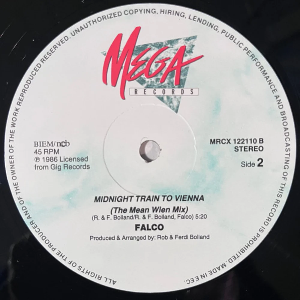 Falco - Vienna Calling (The Incredible Grand »Tour De Vienna« Live Mix) (Tourist-Version) (MRCX 122110)