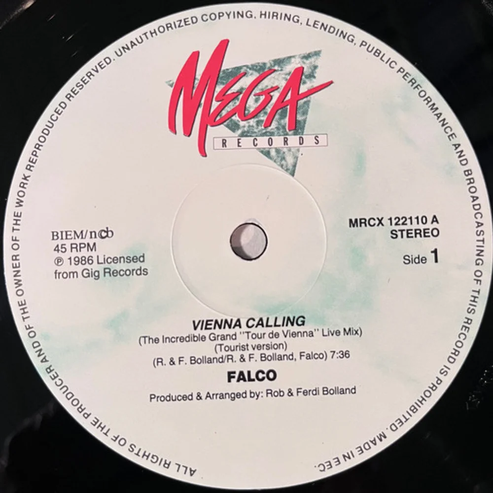 Falco - Vienna Calling (The Incredible Grand »Tour De Vienna« Live Mix) (Tourist-Version) (MRCX 122110)