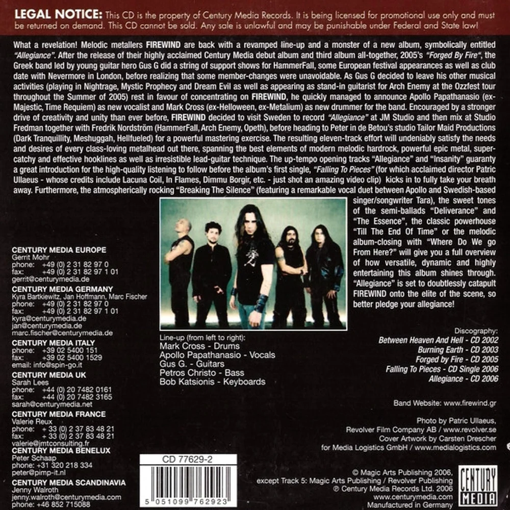 Firewind - Allegiance (77629-2P)