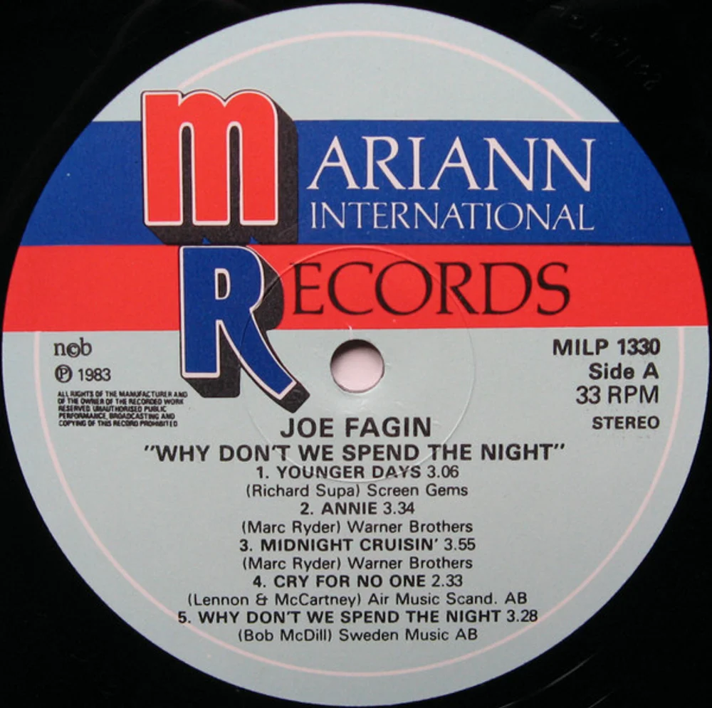 Joe Fagin - Why Don't We Spend The Night (MILP 1330)
