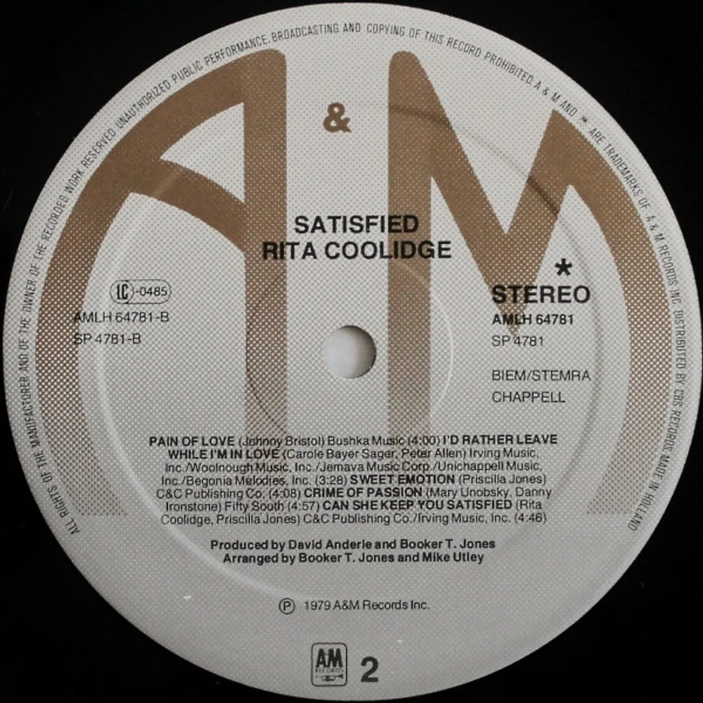 Rita Coolidge - Satisfied (AMLH 64781)
