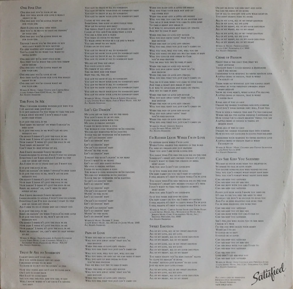 Rita Coolidge - Satisfied (AMLH 64781)