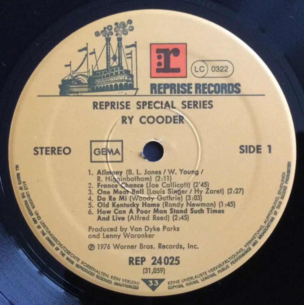 Ry Cooder - Ry Cooder (REP 24 025)